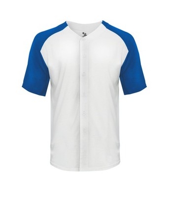 Badger Sport 495000 Tri-Blend Full Button T-Shirt