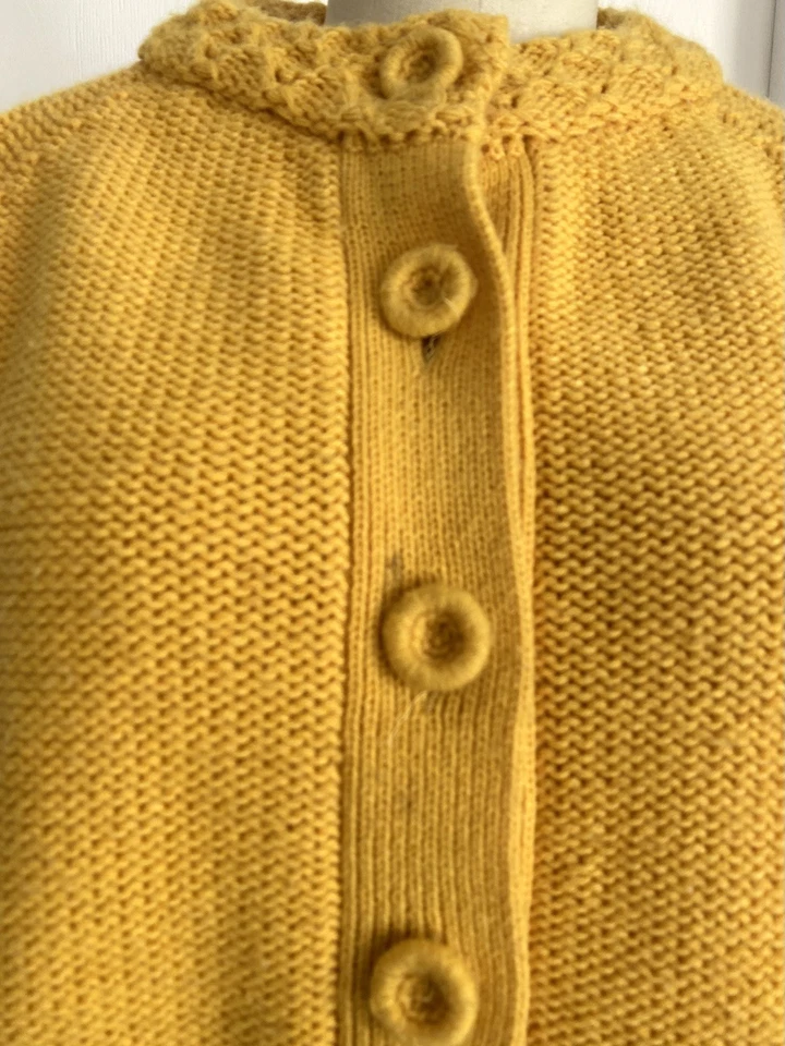 Cárdigan Suéter Amarillo De Colección Años 60 Para Mujer Modo O' Day Acrílico Japón Talla M Foto 2 de 4