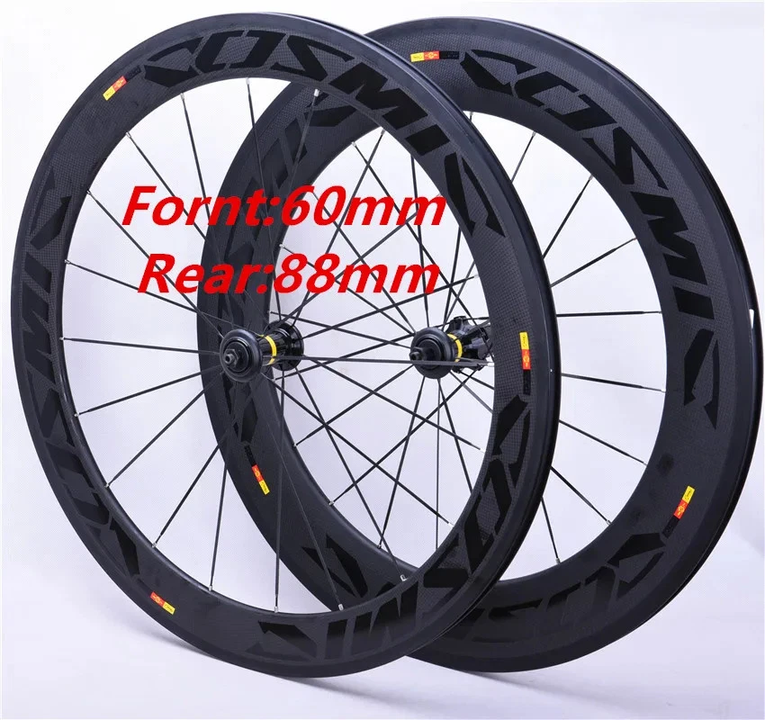 88mm Clincher Wheelset Carbon Bike Wheelset 23mm Width Cycle 700C - Foto 5