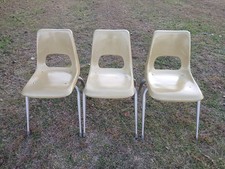 Lot Of 3 Vintage Mid Century Brunswick Bowling Alley Chairs Retro Desk (9 Avail)