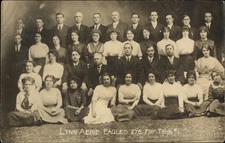 Fraternal Lynn Aerie Eagles 278 Original Vintage Real Photo Postcard RPPC