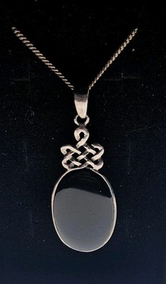 Vintage Silver 925 Celtic Pendent Necklace. Hallmarked. #2003