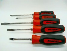 Snap-on 5pc Combo Instinct Soft Grip Screwdriver Set Red Ec1046369 Snap-on 5pc Combo Instinct Soft Grip Screwdriver Set Red Ec1046369