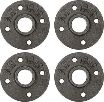 3/4'' Floor Flange, Home TZH 4 Pack Malleable iron Pipe Flange 3/4 Inch, Gray