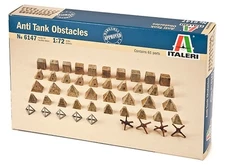 Italeri 6147 1/72 Scale Military Model Kit WWII Anti-Tank Obstacles Accessories