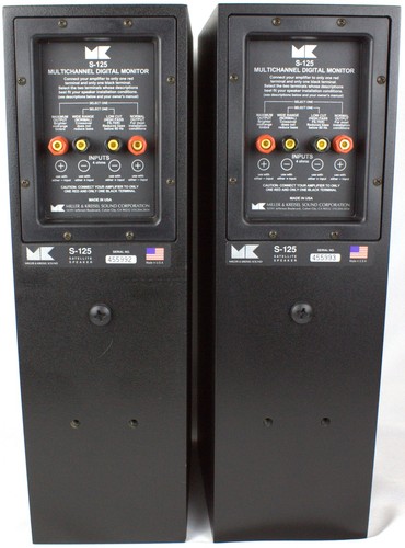 M&K Miller & Kreisel monitor surround satellite altoparlanti da scaffale S-125 L/R USA - Foto 5 di 8