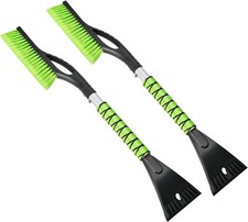 27" Car Snow Brush and Ice Scrapers for Car Windshield 2 Pack Green