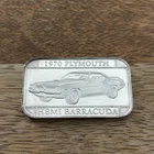 1970 Plymouth Hemi Barracuda 1 Ounce .999 Fine Silver Art Bar Sealed in Plastic