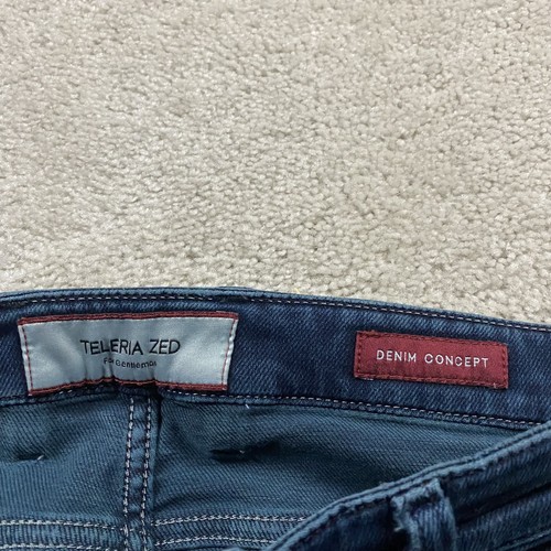 Jeans Teleria Zed Para Hombres 36 Indigozed Denim Concept Elastizados Rectos Italia - Imagen 4 de 12