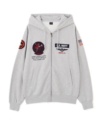 ASK availability first) AVIREX LONG SLEEVE ZIP PARKA DUST DEVILS