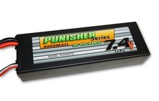 Punisher Series 4000mah 30C 2cell Lipo Deans Plug 7.4V Battery