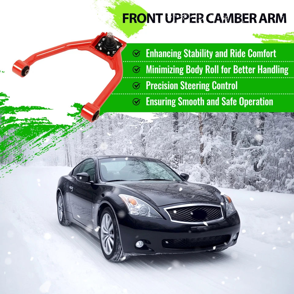 Juego de brazos inclinables delanteros ajustables para Nissan 350Z Infiniti G35 cupé 03-09 rojo Foto 4 de 4