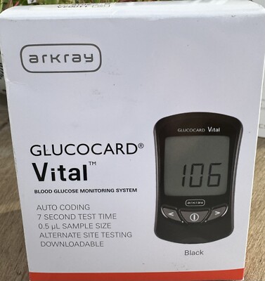 Arkray Glucocard Vital Blood Glucose Monitoring System 1852-00 Black