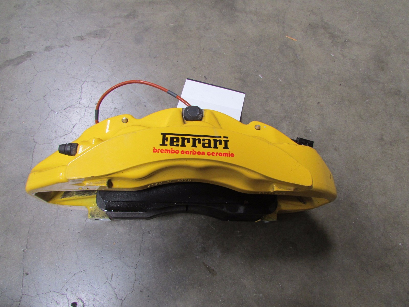 Ferrari California, LH, Left Front CCM Brake Caliper, Yellow, Used, P/N 251512