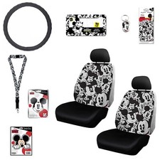 Mickey Mouse Disney Seat Covers License Frame Decal Key Chain Wheel Cover Gift