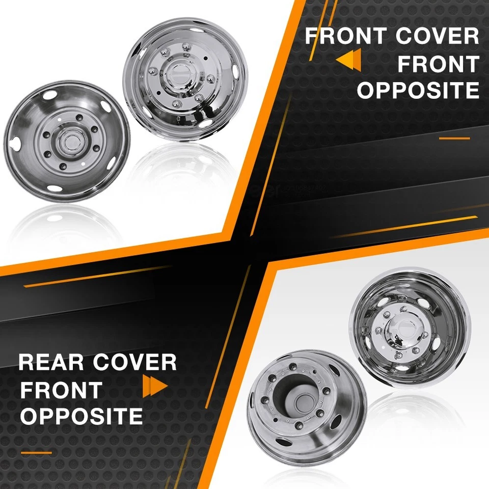 Ford F450/F550 1999-2002 19,5"" acero inoxidable doble rueda simulador revestimiento de llanta Foto 4 de 4