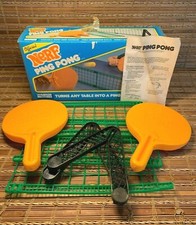 Vintage 1987 Nerf Tabletop Ping Pong Set Parker Brothers # 0304 NO BALLS - READ