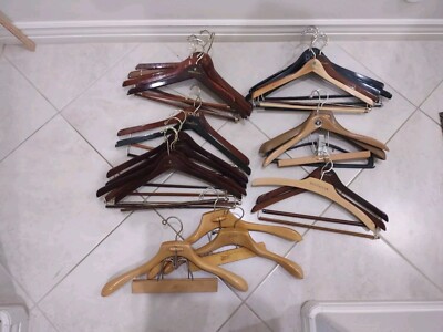 Luxury Branded Wooden Hangers Lot of 25 Nordstrom, Ralph Lauren
