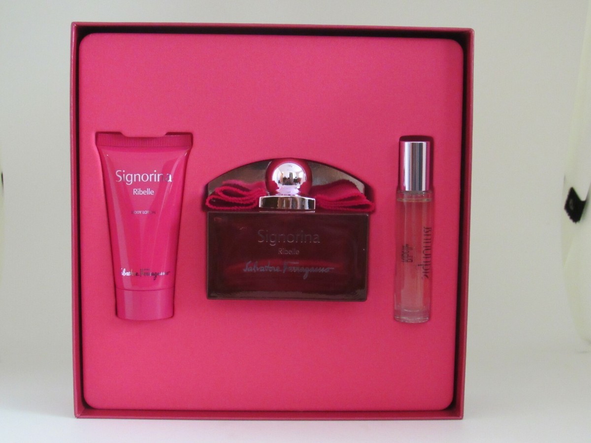 Women Signorina Ribelle by Salvatore Ferragamo EDP Spray 3 PC GIFT