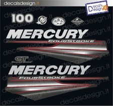 Adesivi motore marino fuoribordo mercury 100 cv four stroke barca stickers 