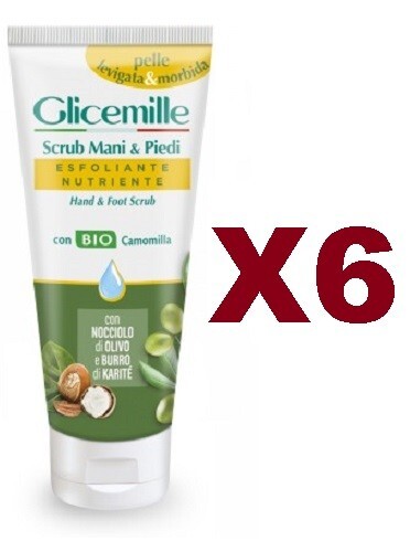 Stock 6 PZ Glicemille Scrub Mani Piedi 100ml - Offerta Risparmio
