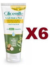 6PCS GLYCEMILLE HAND AND FOOT SCRUB NOURISHING EXFOLIANT WITH ORGANIC CHAMOMILE 100ML