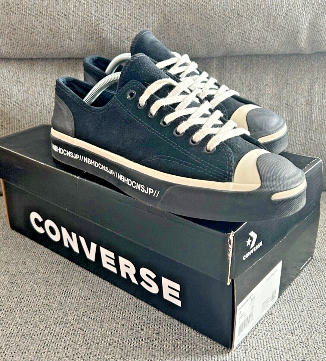 Converse x Neighborhood UK Jack Purcell Black White Shoes