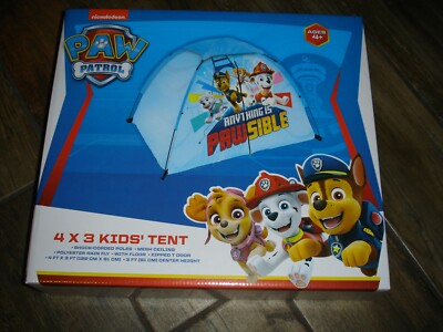 NEW Paw Patrol 4' x 3' kid's play dome tent camping Anything is Pawsible! 