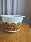 Vintage PYREX Red & Gold Arches 343 Art Deco Bowl 1 1/2 Quart