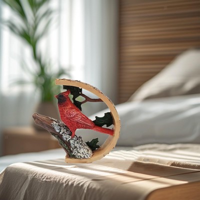 Kardinal Figur Herzstück roter Vogel Skulptur für Büro Zuhause Schlafzimmer