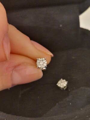 Ohrringe Weißgold Diamant mit Zertifikat