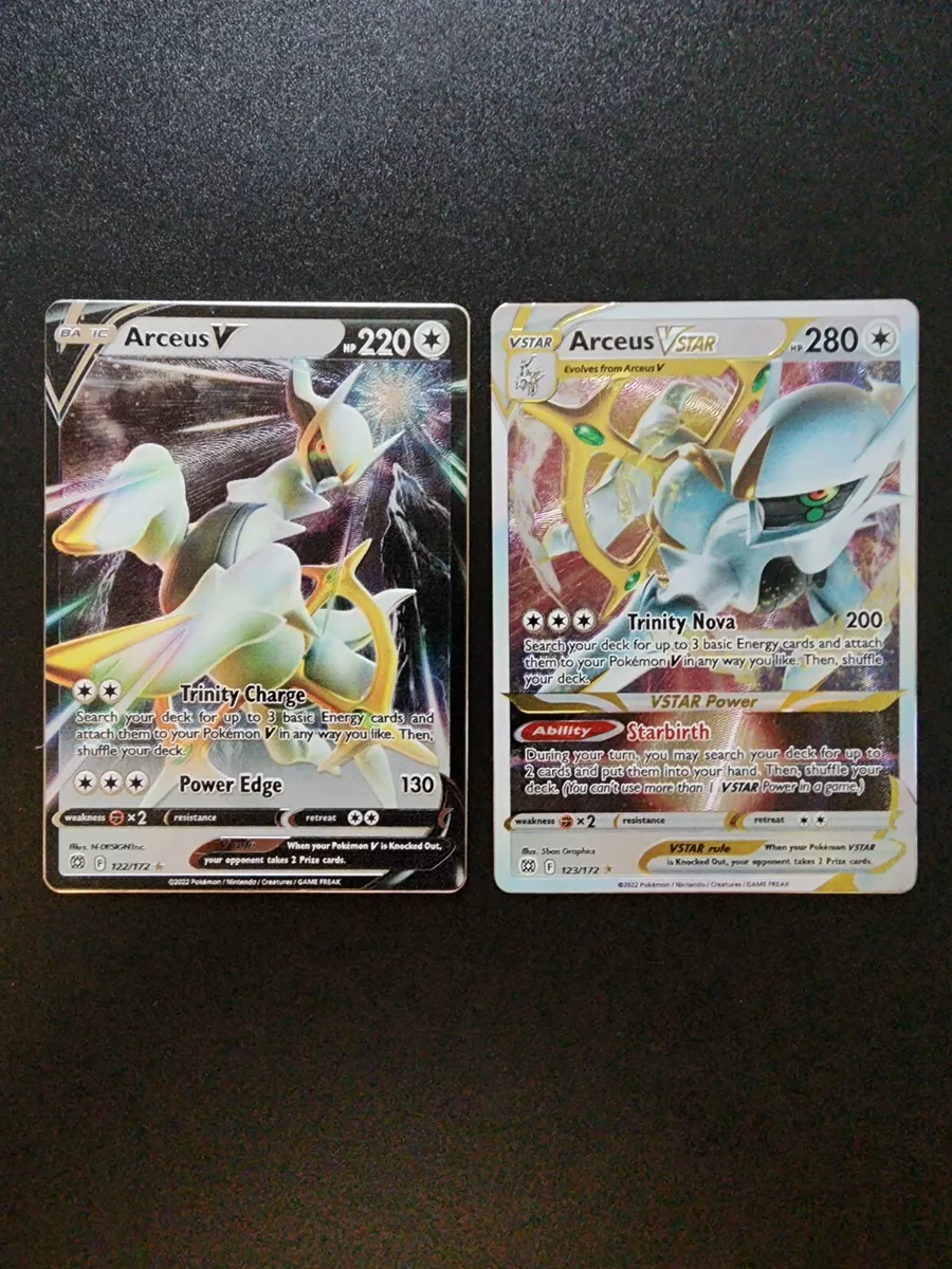 Pokemon TCG Arceus V + Arceus VSTAR Ultra-Premium Collection Metal Card  GameStop Exclusive 