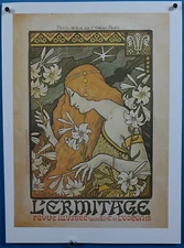 Berthon, Paul "L'Ermitage" Print Post of the Belle Epoque 12" X 9"