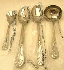 Hostess Set 4 Piece 18/8 Stainless Steel Danae Pattern Kirk Stieff Benchmark