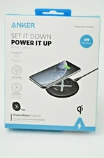 Anker PowerWave 5W Wireless Charger Pad Black for Iphone Samsung LG Wireless Qi
