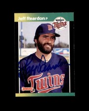 Jeff Reardon Hand Signed 1989 Donruss Minnesota Twins Autograph
