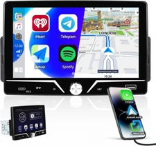 Single 1Din 7" Car Stereo Touch Screen Bluetooth Apple/Android Carplay GPS Radio
