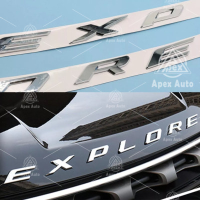 3D Gloss Silver Front Hood Letters For Explor-er Sport Emblem 2011-2024 Modified