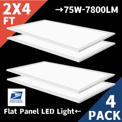 2x4FT LED Panel Light Fixture 75W Dimmable Drop Ceiling Flat LED Troffer Fixture