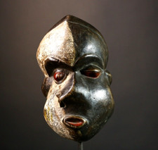 Maschera Igbo africana scultura tribale in legno fatta a mano per decorazione...