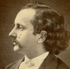 MAN IN PROFILE, WAVY HAIR. CDV. CLEVELAND, OHIO.