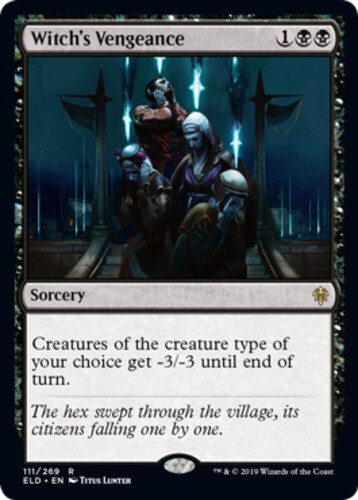 Witch's Vengeance 3x FOIL ELD MTG Throne of Eldraine Rare MINT black Witch's Vengeance 3x FOIL ELD MTG Throne of Eldraine Rare MINT black