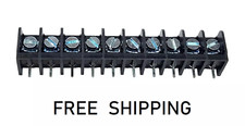 1x 10 Position - 25A 300V - Right Angle PC Mount Terminal Block Barrier Strip