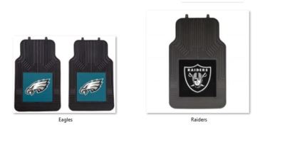 NFL Car Truck Front 1/2'' Rubber Floor Mats Set by NorthWest -Select- Team Below