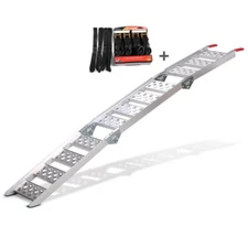 Motorcycle aluminium loading ramp set with ratchet straps folding CS3 max. 270kg