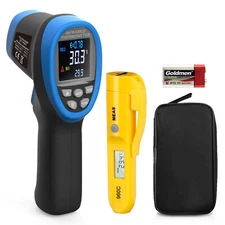 High Temperature Infrared Thermometer Gun 50:1 IR Laser Pyrometer -50~1800℃ LCD