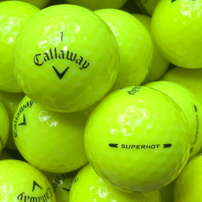 50 Callaway Superhot Crystal Gelb Golfbälle AAAA Lakeballs Top-Qualität Bälle