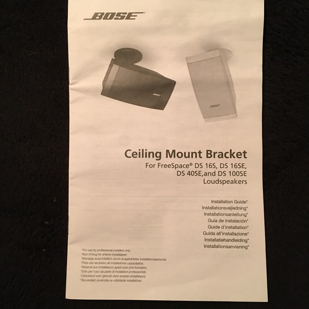 Bose ceiling Mount Bracket for FreeSpace DS 16S, DS 16SE, DS 40SE, DS 100SE