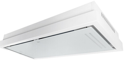  Dunstabzugshaube 120 cm  Gurari GCH C 343 Prime  Deckenhaube  Weiß Glas