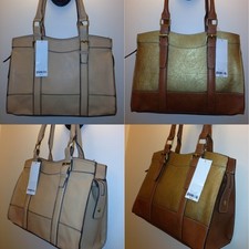 Mondani New York Contemporary Women's Purse Shoulder Bag Hand Bronze Beige $65